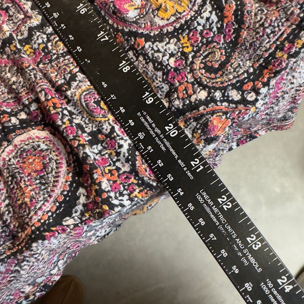 Y2K Hollister Paisley Babydoll Tank Top Womens Small Black Boho Festival Lace - Picture 5 of 5